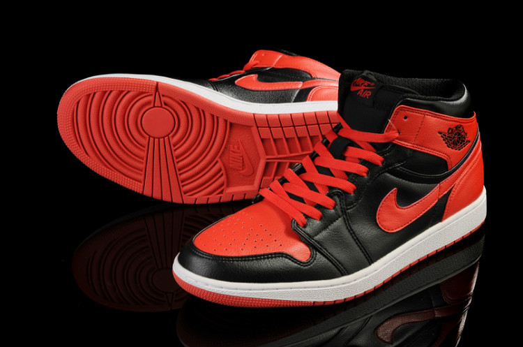 Air Jordan 1 Men Shoes Black/Red Online